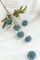 5 Pcs Dusty Blue Faux Silk Mums – Mini Artificial Chrysanthemums with Stems for DIY Wedding Centerpieces, Floral Arrangements, Vase Fillers & Home Décor
